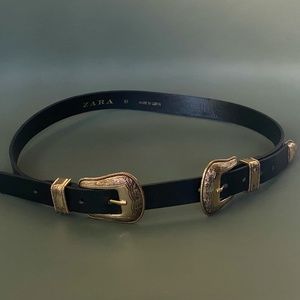 Double Buckle Western Belt